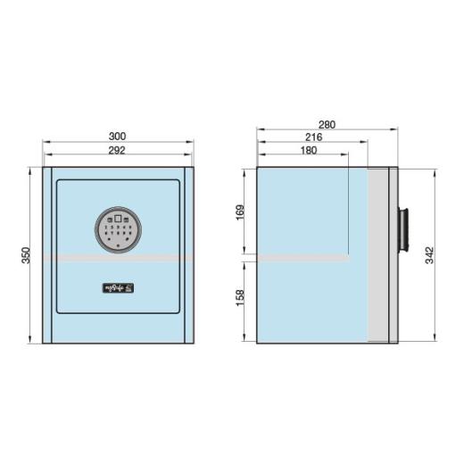 mySafe Premium 350 – Zwart | Code en Vingerafdruk