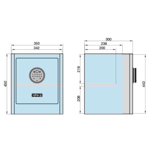 mySafe Premium 450 – Wit | Code en Vingerafdruk