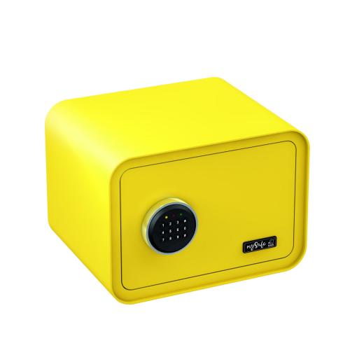 mySafe 350 Elektronische Meubelkluis | met code, alarmbeveiligd / citroengeel