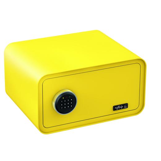 mySafe 430 Elektronische Meubelkluis | met code, alarmbeveiligd / citroengeel