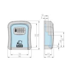 Sleutelkast met Cijferslot | SSZ 200 - Grijs