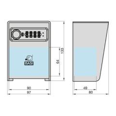 Sleutelkast met Cijferslot | SSZ 400 - Roestvrij Staal