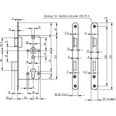 ZT-Einsteckschl.0415 PZW 18/ 55/72/8mm DIN R silber rd Kl 2 Zinkdruckgruss BKS