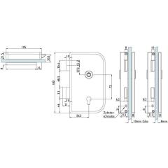 Glastürschloss 6033 PZ R- Roma VA ma PZ DIN re.HERMAT
