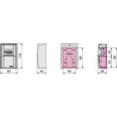 ABUS - Sleutelkast 787 LED H119xB82xD42mm met LED Cijferslot