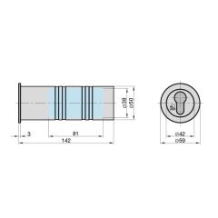 Buis kluis – L138 mm, Ø50 mm