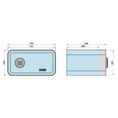 mySafe 430 Elektronische Meubelkluis | met code, alarmbeveiligd / zwart