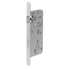 Mortice lock forend 18 mm, round, Ö-Norm, B 5350, DIN right/left, latch and deadbolt metal