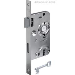 BKS - Mortise Lock Case 18 mm, square, DIN left, latch and bolt made of plastic