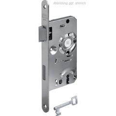 BKS - Mortise lock faceplate 18 mm, round, DIN left, latch and bolt plastic