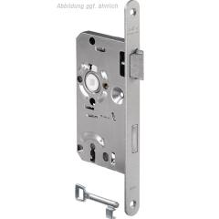 BKS - Mortise lock faceplate 20 mm, round, DIN right, latch and deadbolt made of zinc die-cast