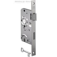 BKS - Mortise lock faceplate 20 mm, square-edged, DIN right, latch and deadbolt plastic