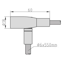 Cable lock with key | Length 55 cm - Diameter 6 mm - red